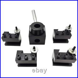 Wedge Type Quick Change Tool Post Holder Set for Lathe Series Steel 5PCS/Set