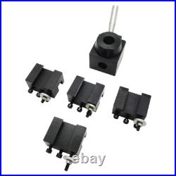 Wedge Type Quick Change Tool Post Holder Set for Lathe Series Steel 5PCS/Set