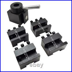 Wedge Type Quick Change Tool Post Holder Set for Lathe Series Steel 5PCS/Set