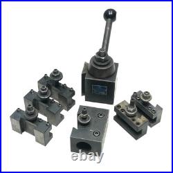 Yuasa 740-200 Quick Change Tool Post (BXA)+ 5 Tool Holders & 1 Boring Bar Holder