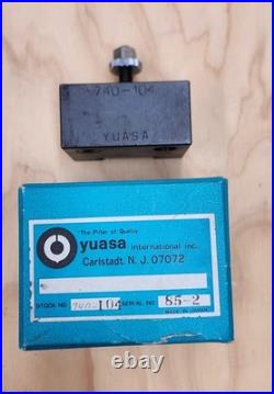 Yuasa Quick Change Tool Post Holder 740-100 & 2 Holders 10-12