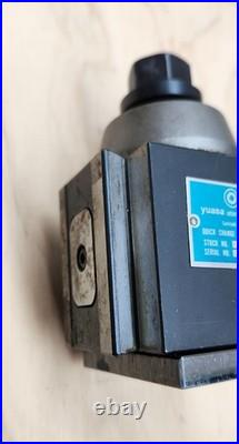 Yuasa Quick Change Tool Post Holder 740-100 & 2 Holders 10-12