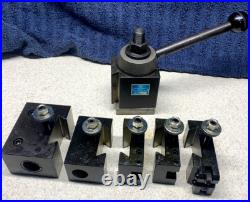 Yuasa Quick Change Tool Post Holder 740-300 & 5 Holders (NOS Last one)